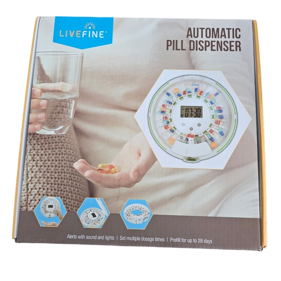 LiveFine Automatic Pill Dispenser 28 days Medication Organizer NIB NEW - Picture 2 of 15